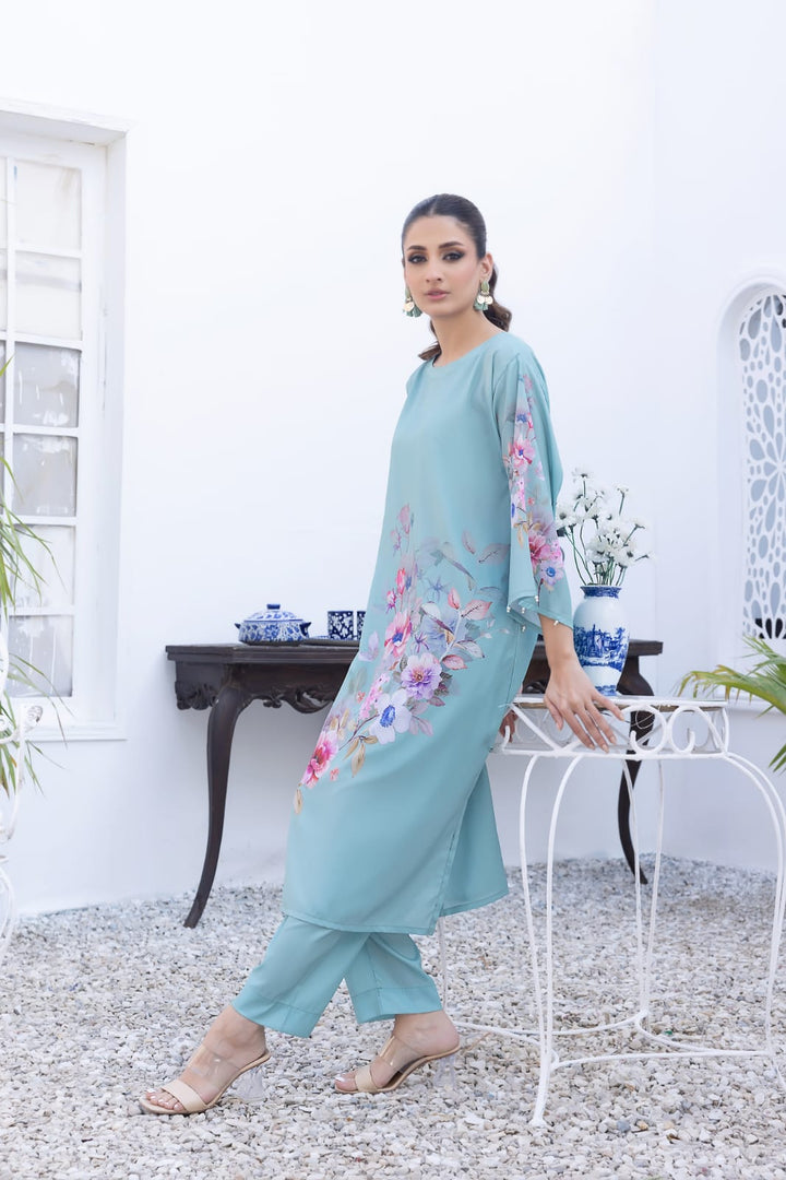 2PC- PRINTED SILK CREPE SUIT-STITCHED - saniashahzad.com