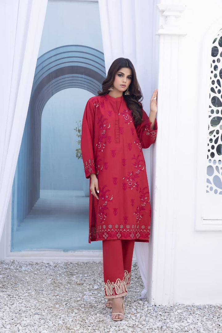 2PC- Embroidered-Stitched - saniashahzad.com
